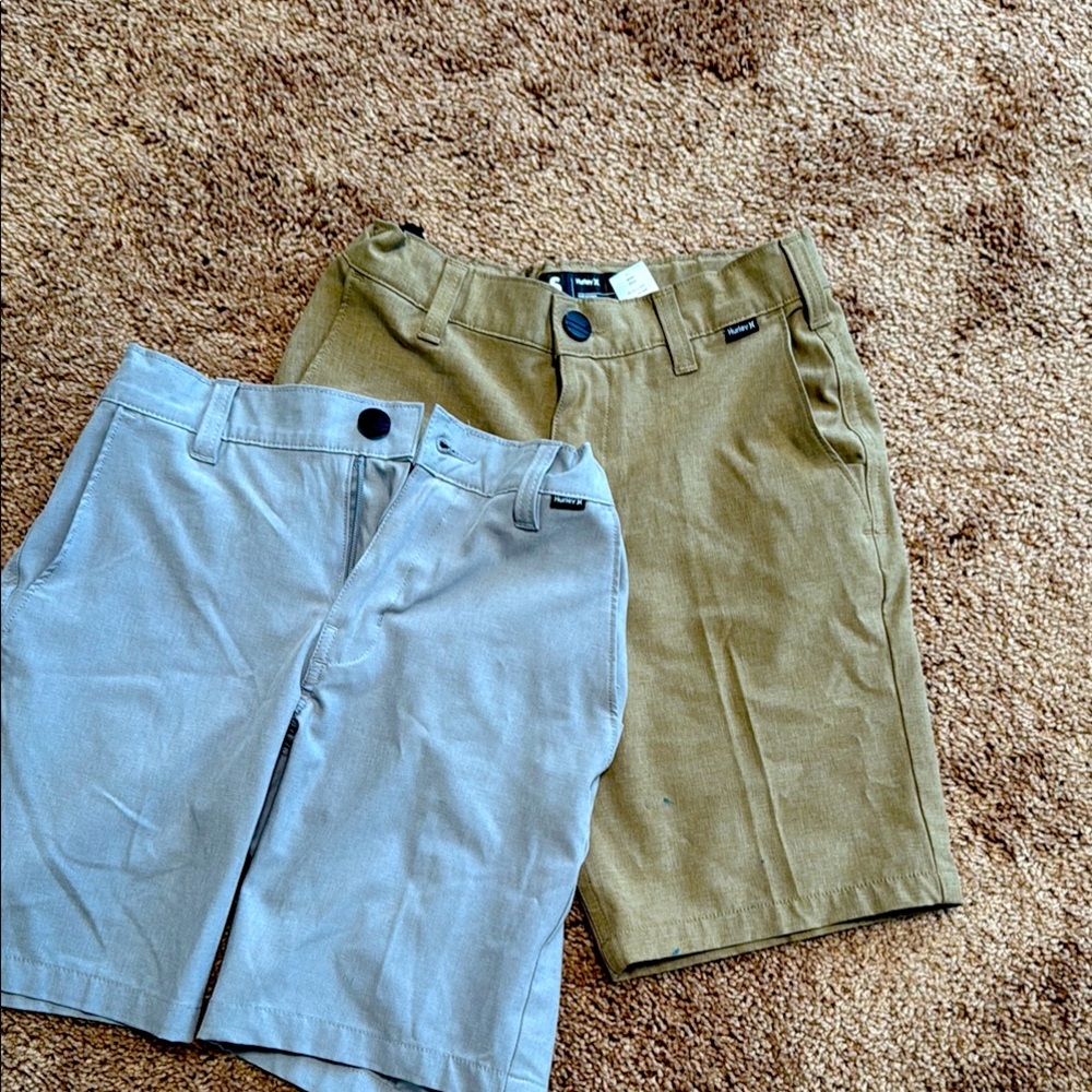 Hurley Boys  Casual Shorts - Blue and Tan Bundle